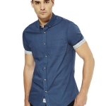 Men's contrast cuff shirt by Threadbare - F&F