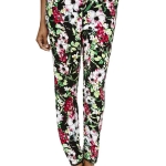 Women's floral print tapered trousers - F&F