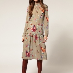 ASOS Midi Dress with Bird Print