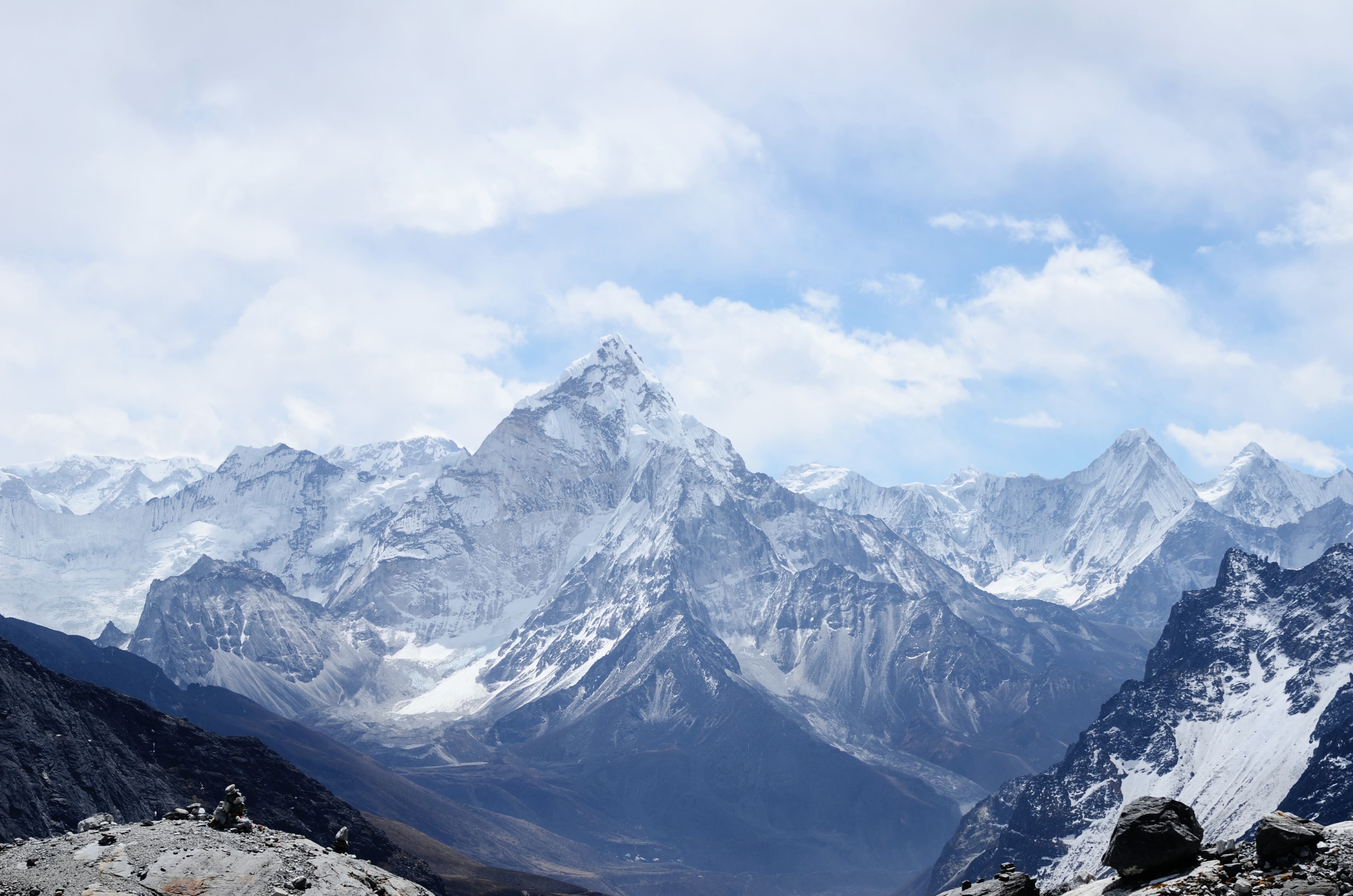 mountains in the clouds