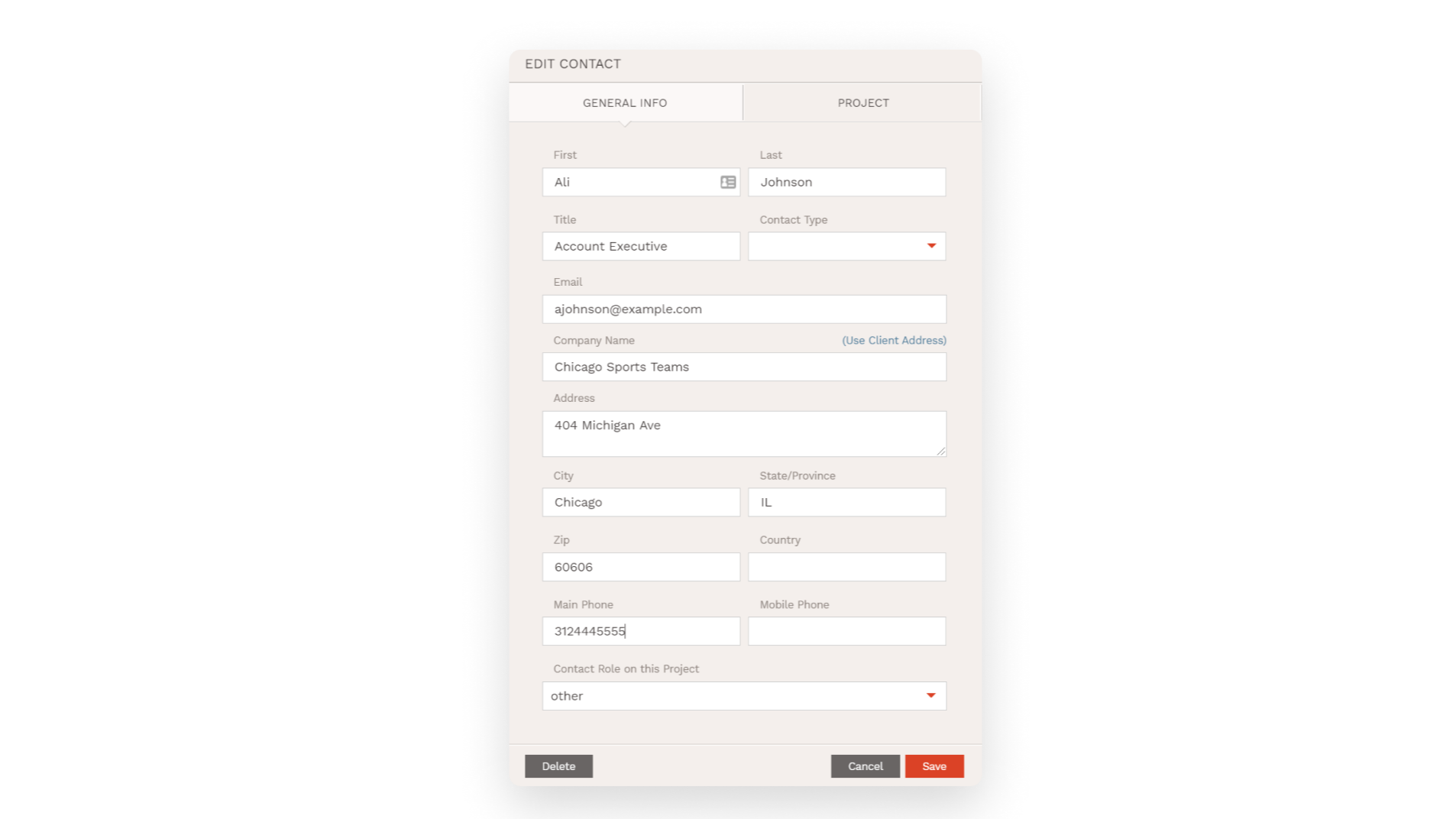 Contact information sync from HubSpot Deal into BigTime project